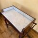 Bureau coiffeuse en bois et marbre