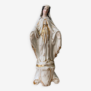 Vierge en porcelaine de Paris XIXème