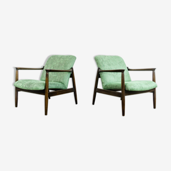 Paire personnalisable de fauteuils restaurés du milieu du siècle par Edmund Homa, années 1960