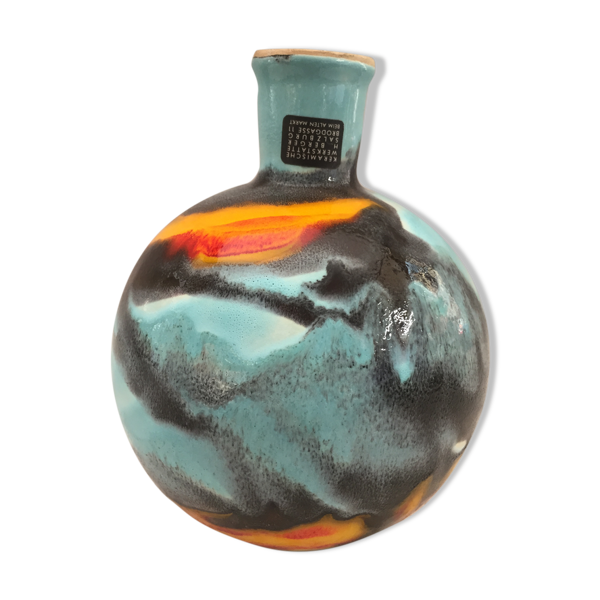 Vase boule atypique original Harro Berger Vienne artisanal