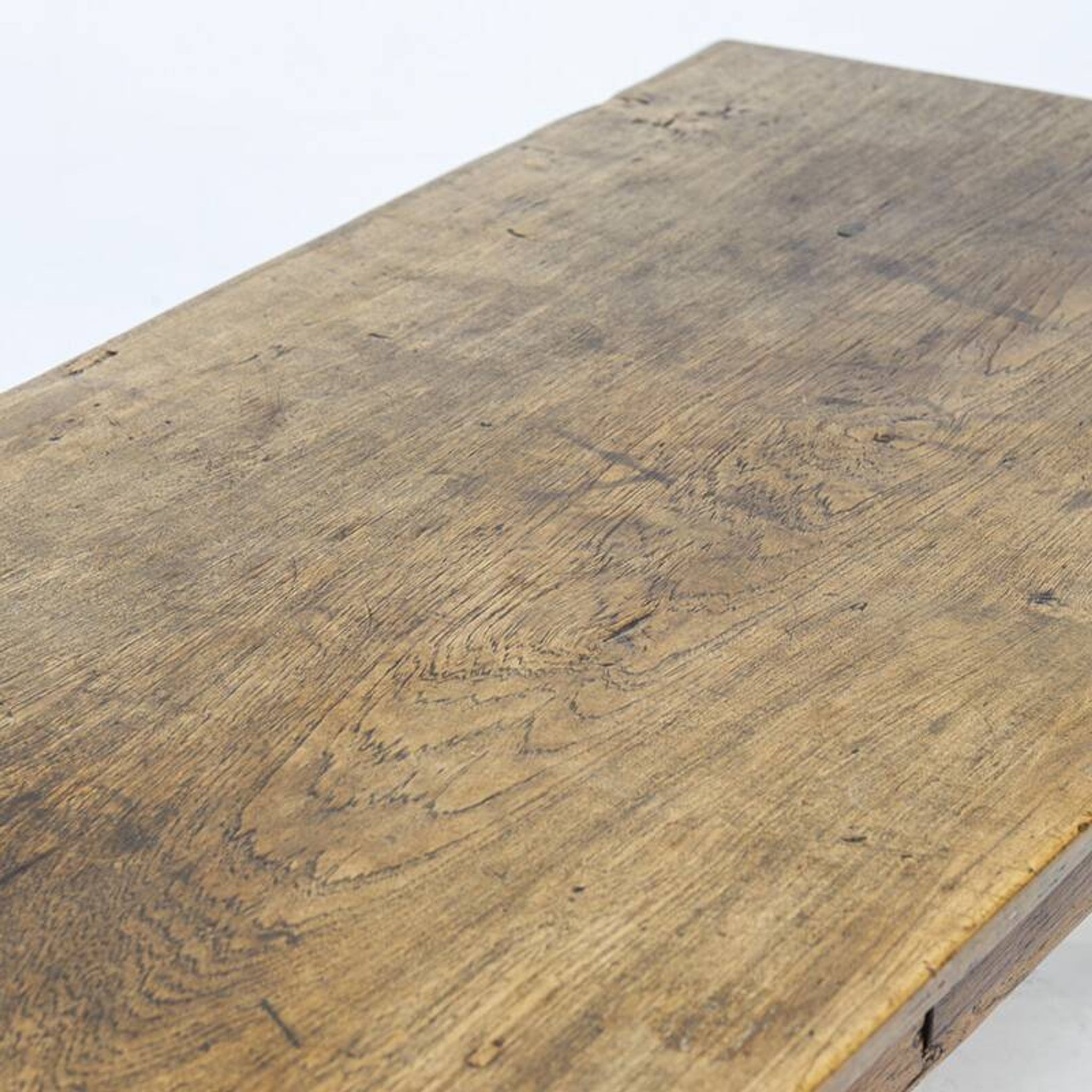 Table basse de ferme rustique en chêne