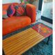Table basse bois et céramique vintage