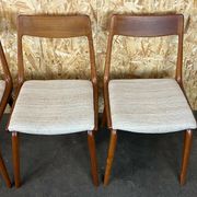 Set of 5 Boomerang chairs Alfred Christensen Slagelse Møbelværk teak 60s 70s