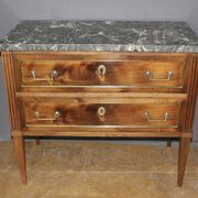 Commode Sauteuse Louis XVI en Noyer Fin XVIIIe