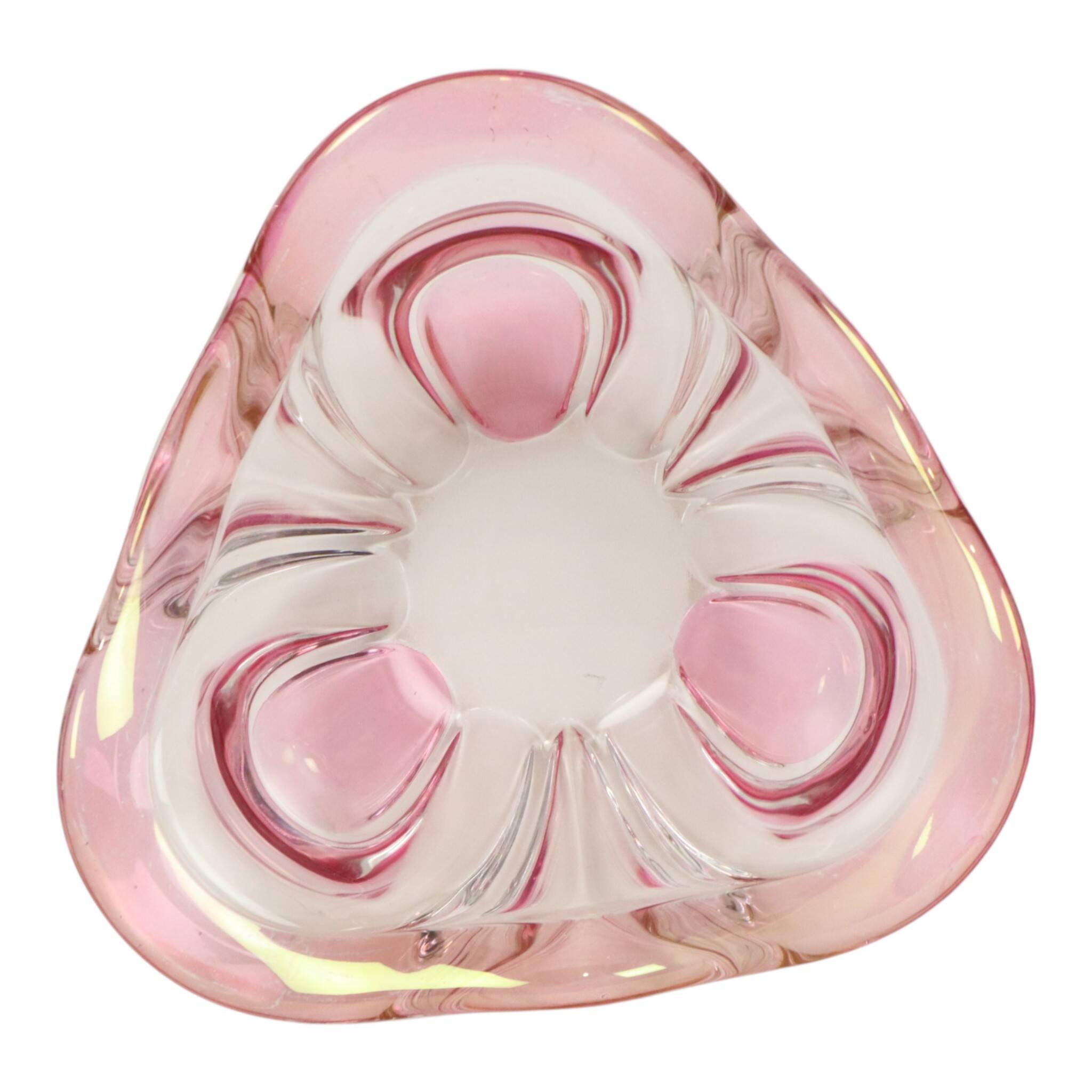 Vintage Murano Pink Glass Fruit Bowl – 1960s