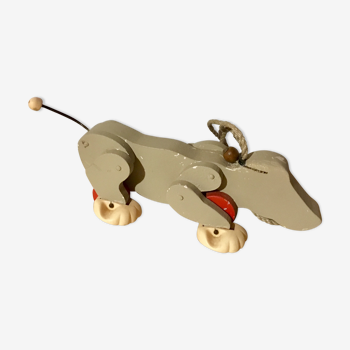 Vintage wooden toy "dog"