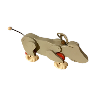 Vintage wooden toy "dog"