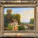 Counterpart of HST paintings "Animated mountain landscape" XIX° + frame