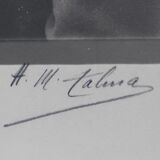 Photo originale 1920 art déco mode chapeau signée H.m. talma alias Henri manuel