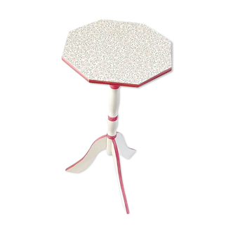 Vintage pedestal table restyled, antique pedestal table