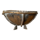 Antique Gilt Bronze Tripod Cup Tray Vintage Decoration #C283