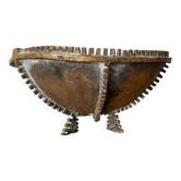 Antique Gilt Bronze Tripod Cup Tray Vintage Decoration #C283