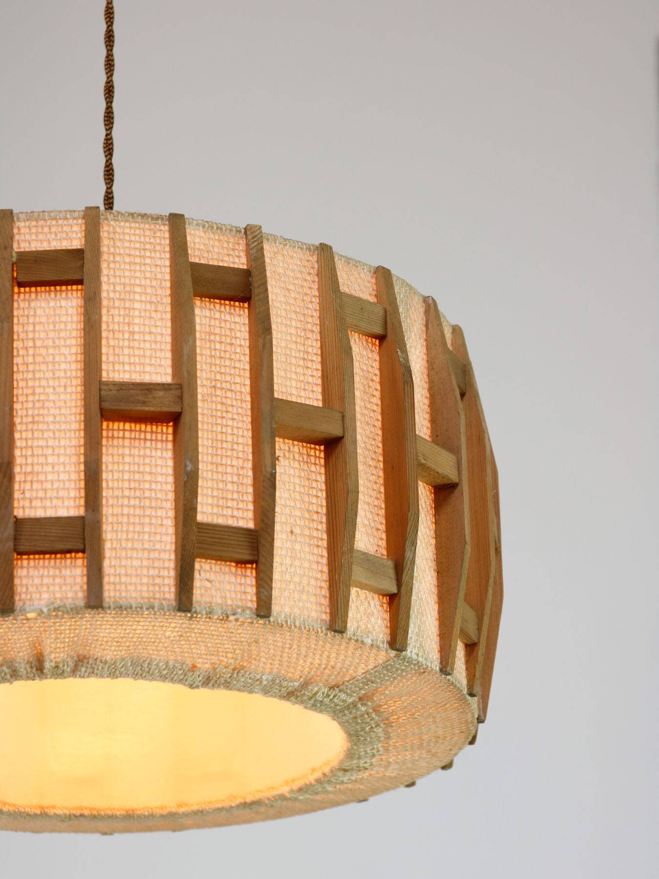 Mid-Century Danish Pendant Lamp in Teak, 1960s