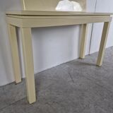 Vintage french lacquered console with mirror, 1980s