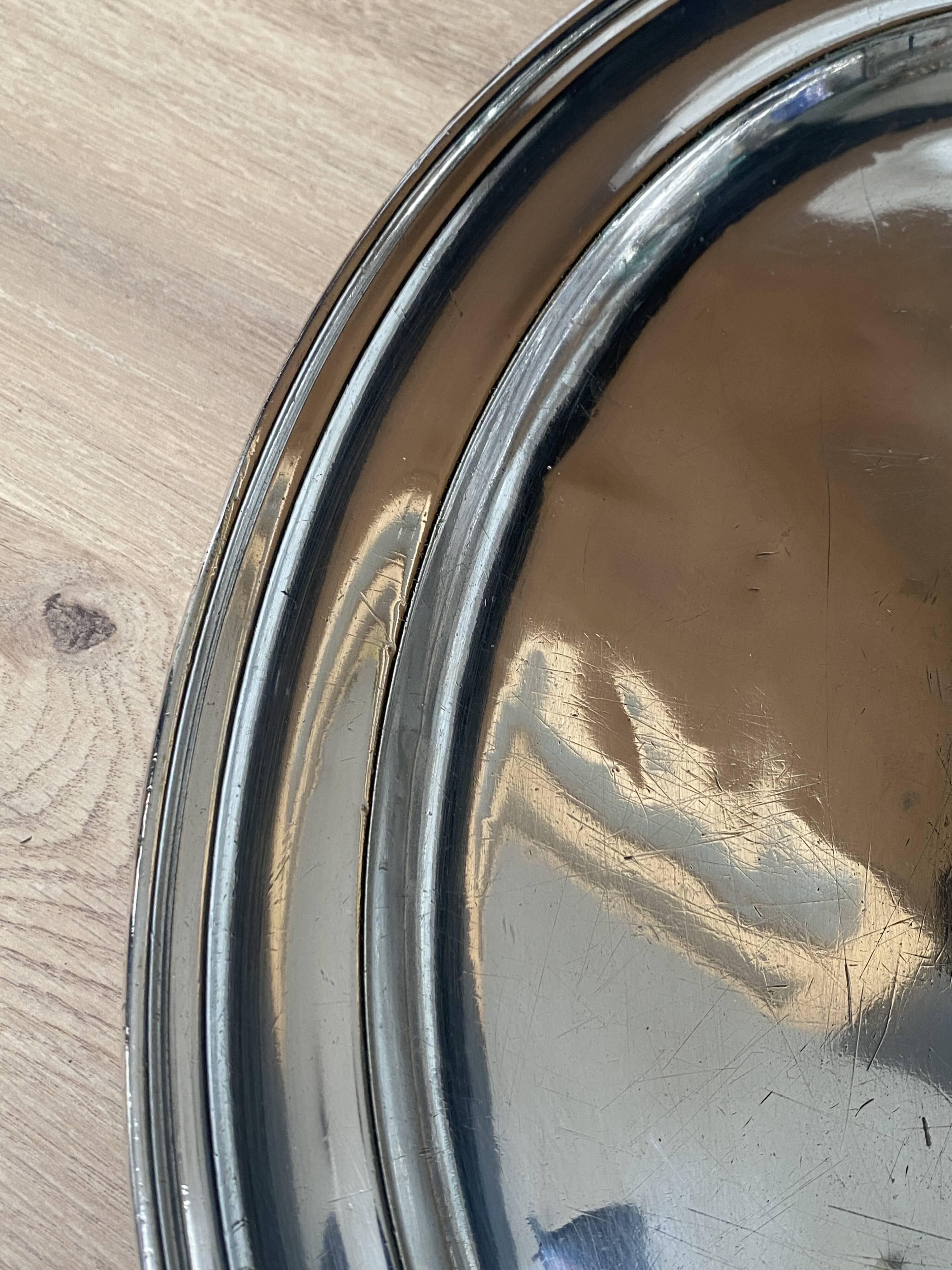 Silver-plated serving dish from the Hôtel des Anglais in Le Touquet