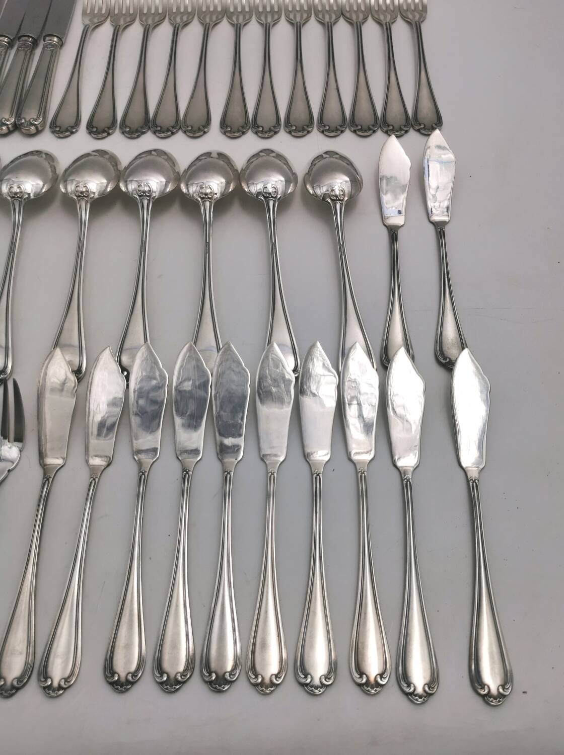 Deetjen 109 Piece Silverware Set Silver Metal Cutlery Set for 12 People
