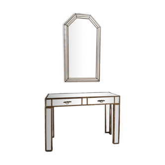 Console avec miroir assorti