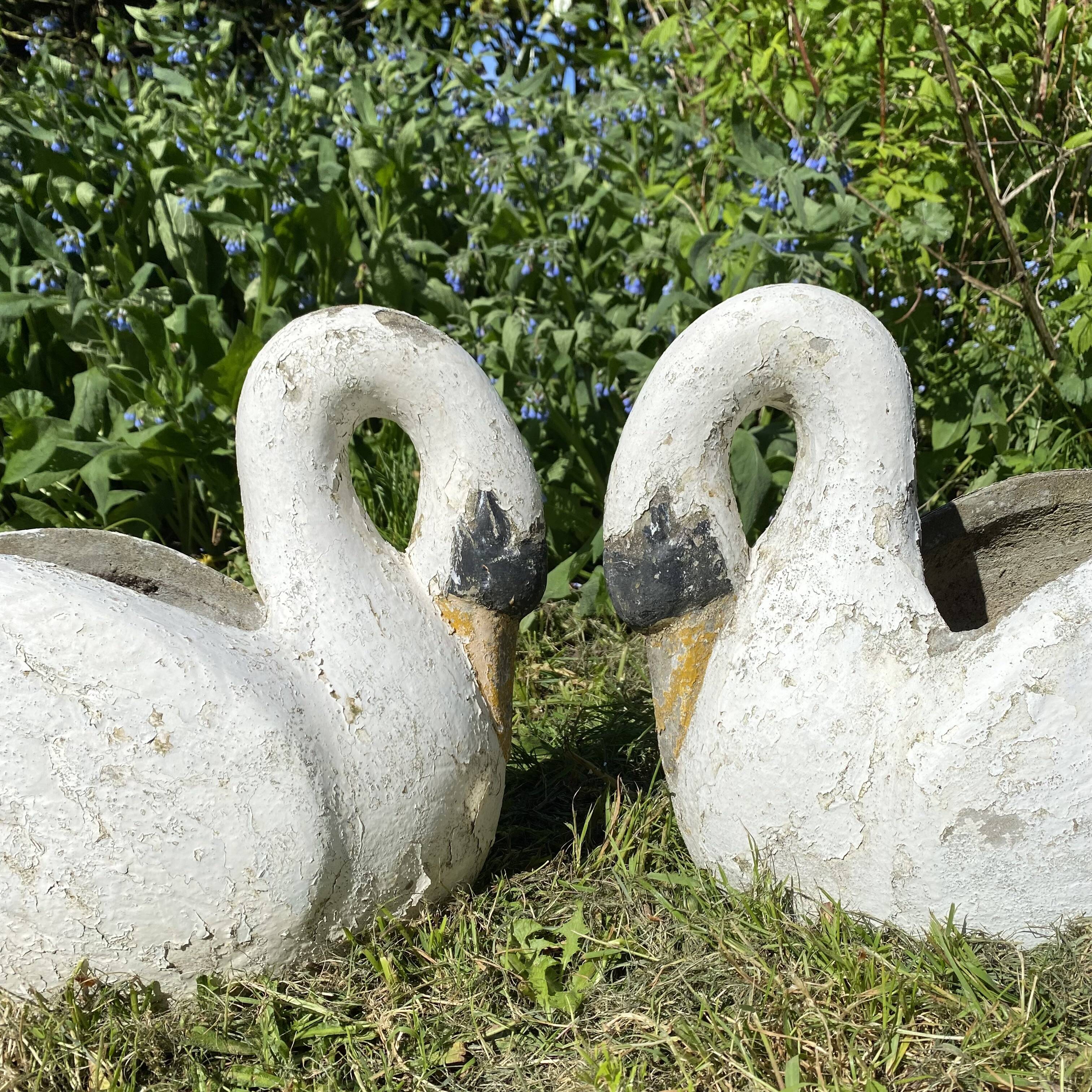 Pair of concrete planters, 1960s