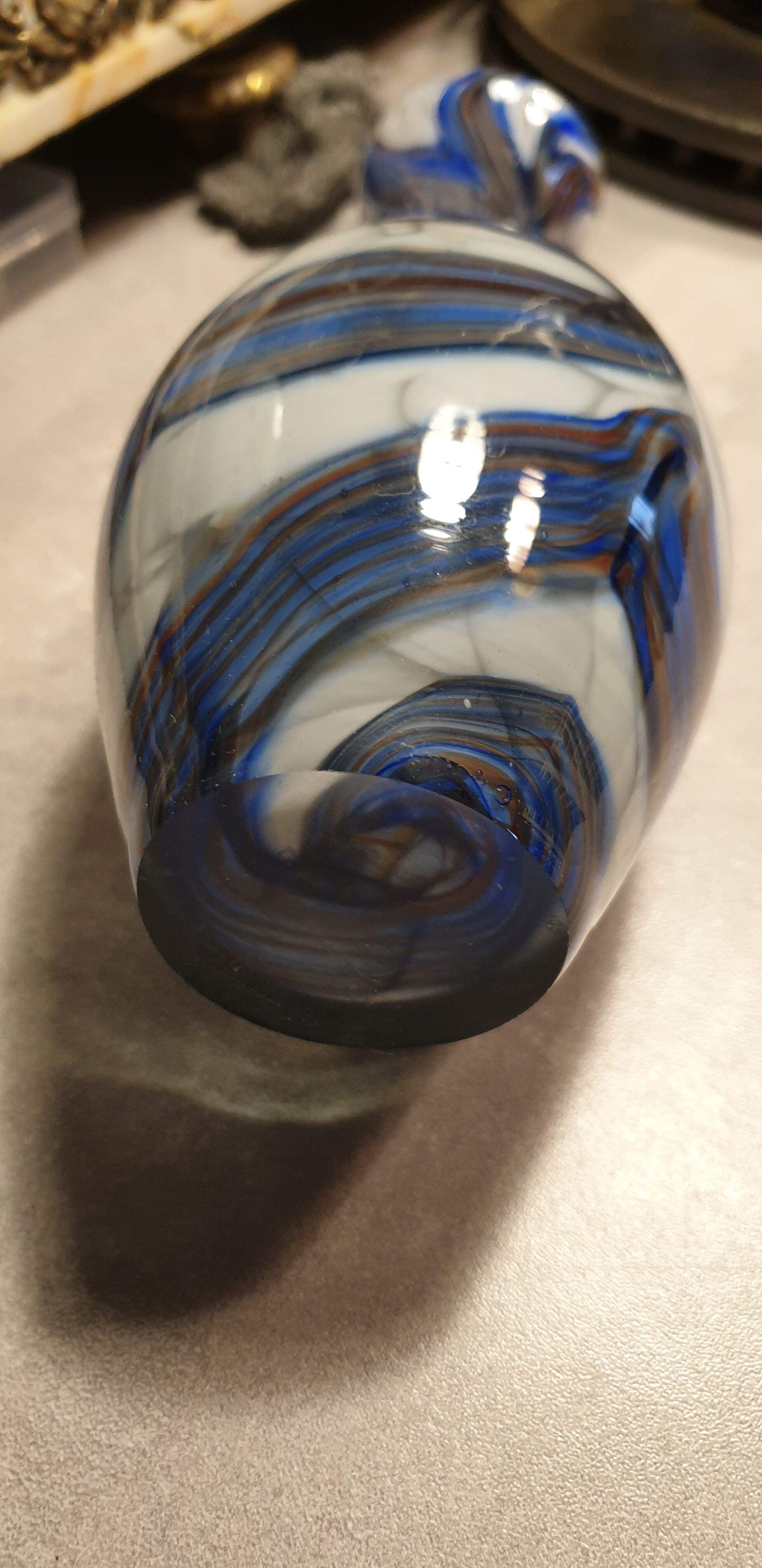Vase blown to the cane