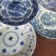 8 blue & white English dinner plates (Myott Meakin WH Grindley KG Luneville)