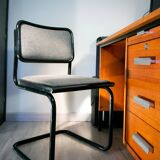 Cesca B32 chair, black and heather gray, Italian edition