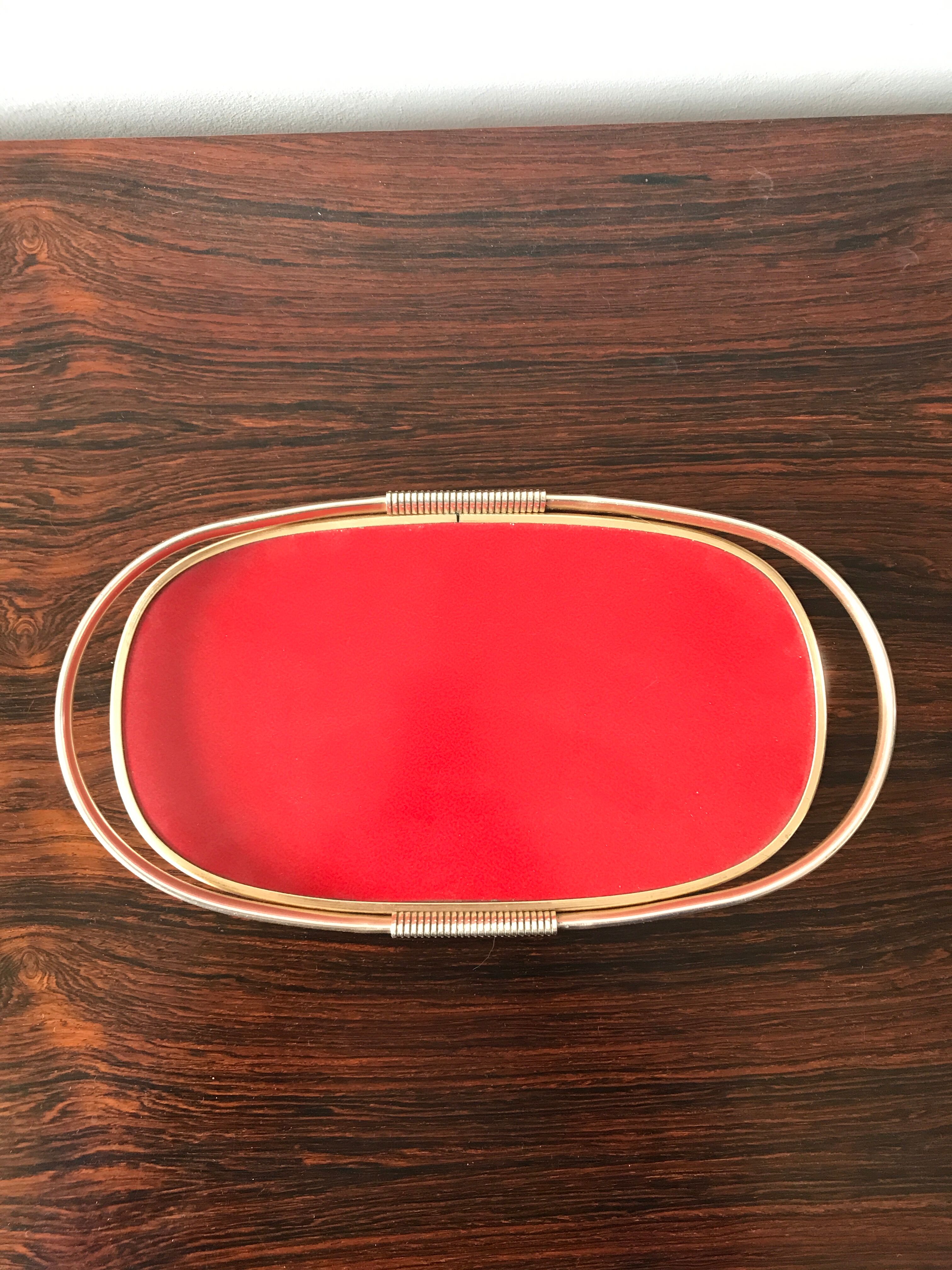 Red and golden tray