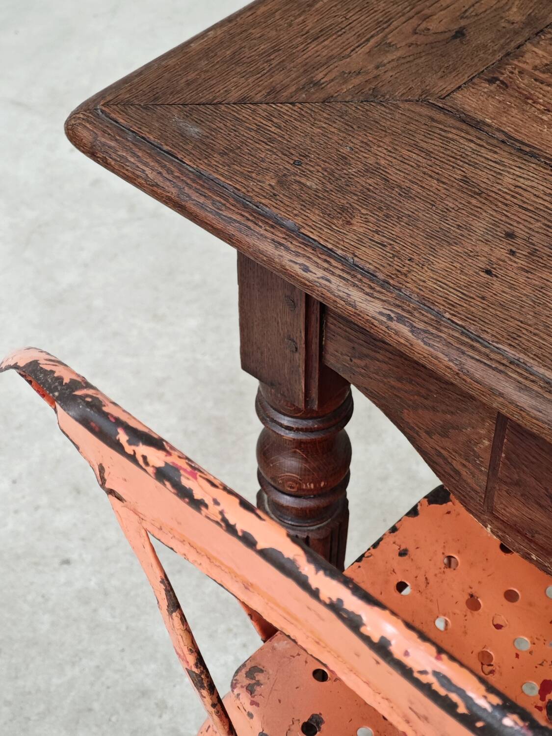 1940s farmhouse table in solid oak
