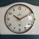 Vintage ceramic clock silent rectangular wall clock "Junghans white"