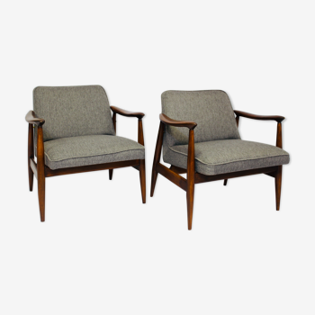 Pair of amrchairs gfm-87 Juliusz Kedziorek edition Gościcińskie 1960