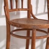 Anciennes chaises Thonet avec assise gravée (c.1920). Ensemble de 2 pièces