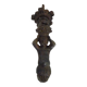 Old cast iron Cherub angel door knocker, 19th century