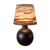 Lampe boule en céramique belge et abat-jour artisanal – 19