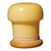 Lampe de table champignon en verre opale, conçue par Karel Volf, années 1970, Tchécoslovaquie