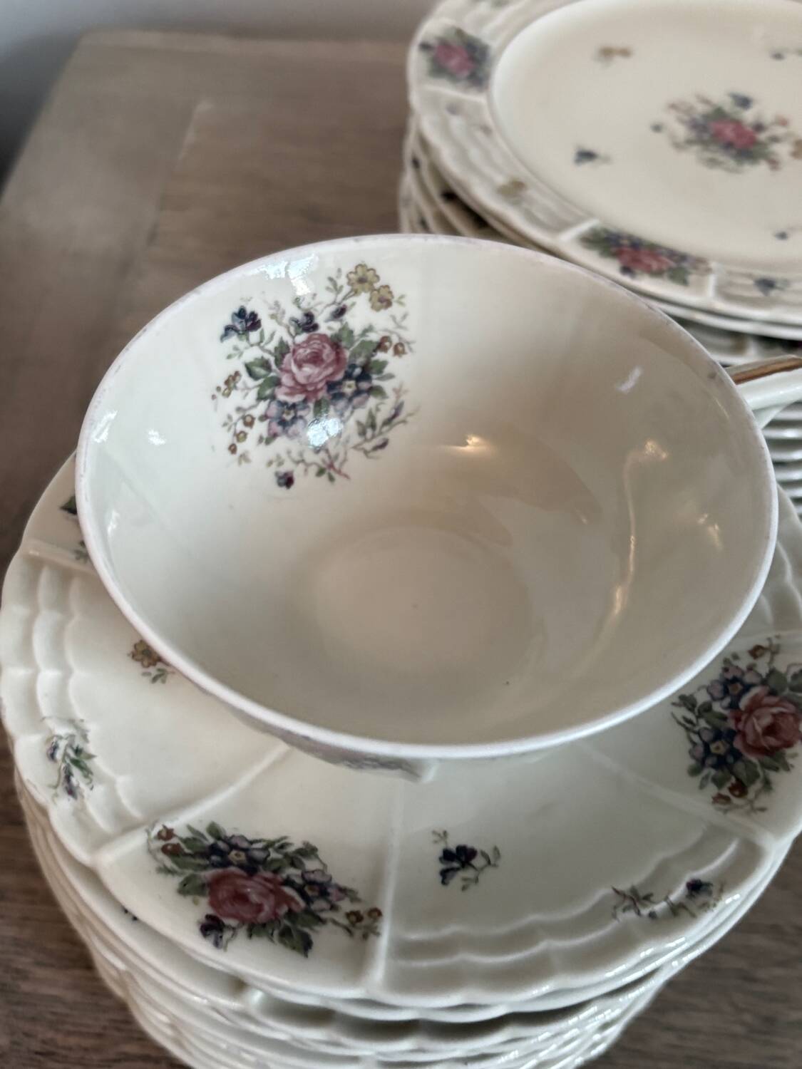 Service à dessert en porcelaine fine de Limoges