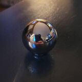 4 boutons de meuble en laiton chromé