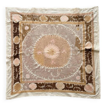 Vintage hand-embroidered tablecloth 139x148 cm