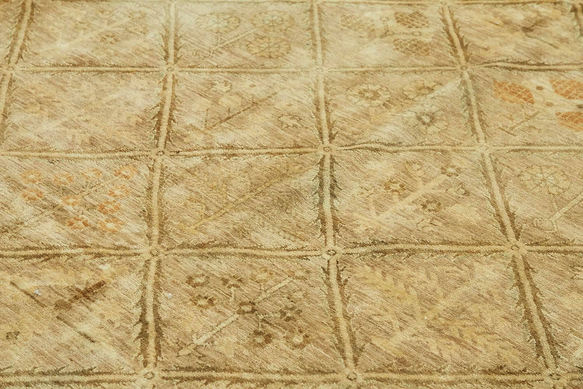 Tapis Oushak en laine noué à la main turc 303 cm x 414 cm