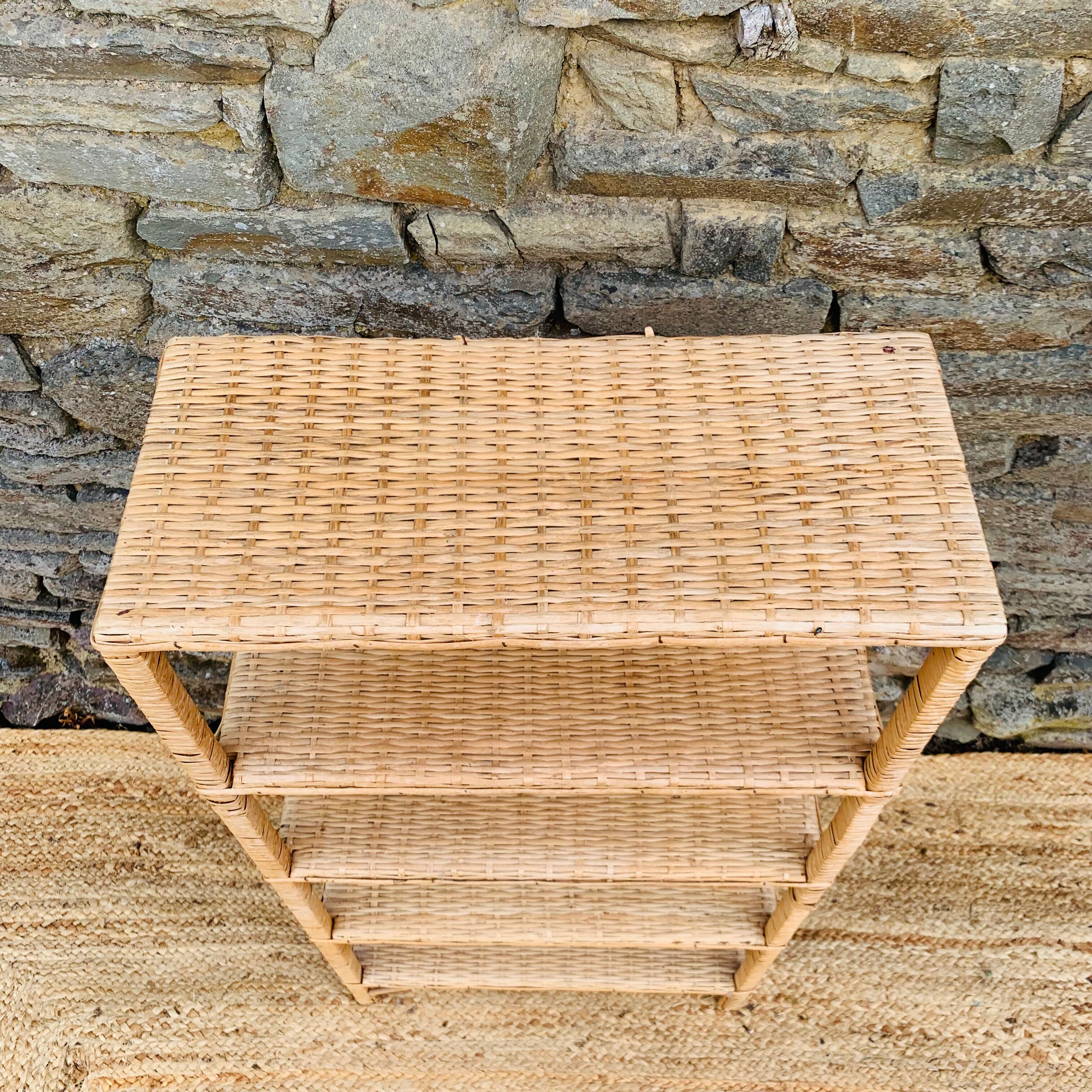 Wicker shelf