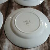 6 antique dessert plates from Digoin and Sarreguemines