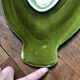 Large green fish dish Sarreguemines