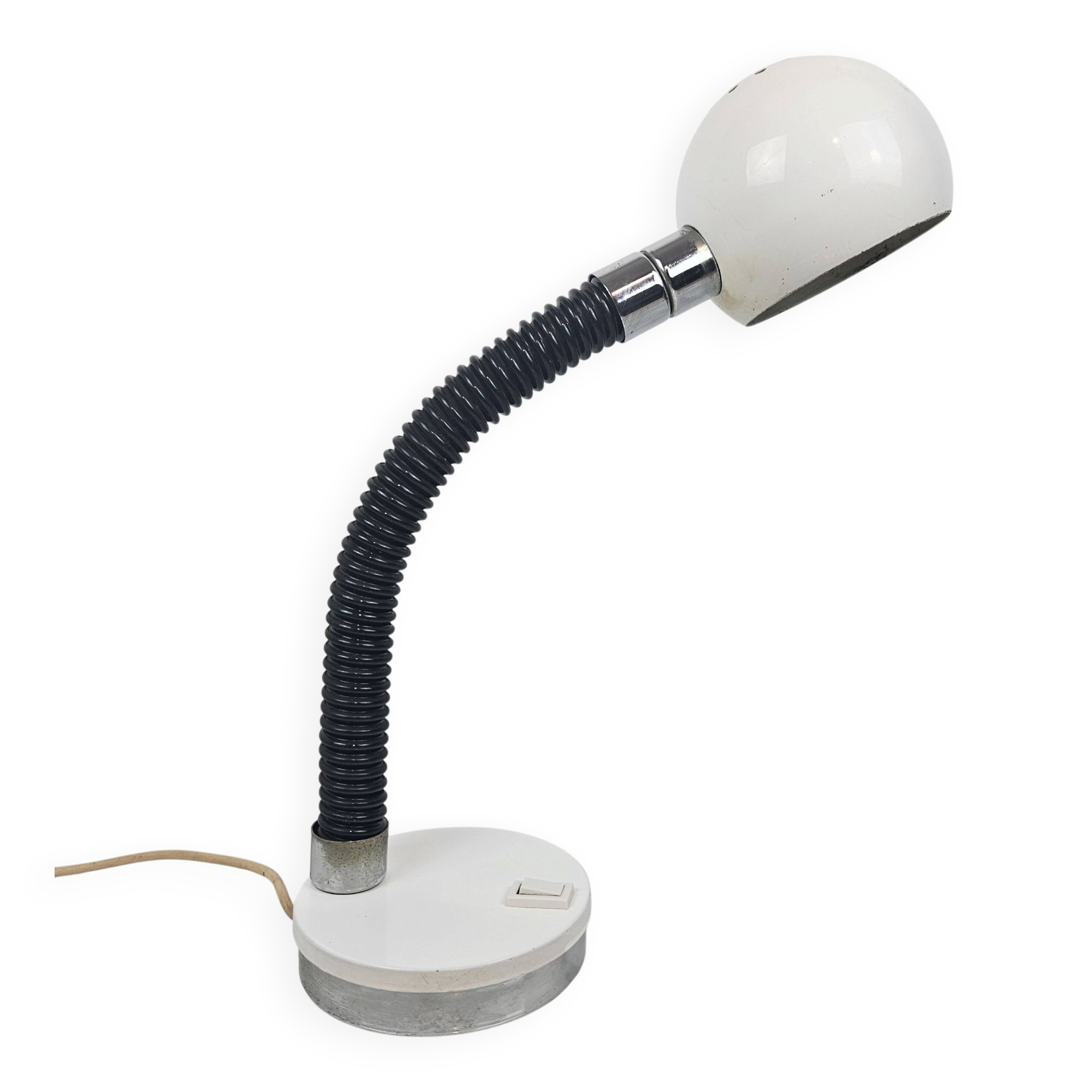 Space Age "Eyeball" Desk Lamp with Flexible Gooseneck, 1970's