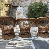 Garden lounge in rattan 1970