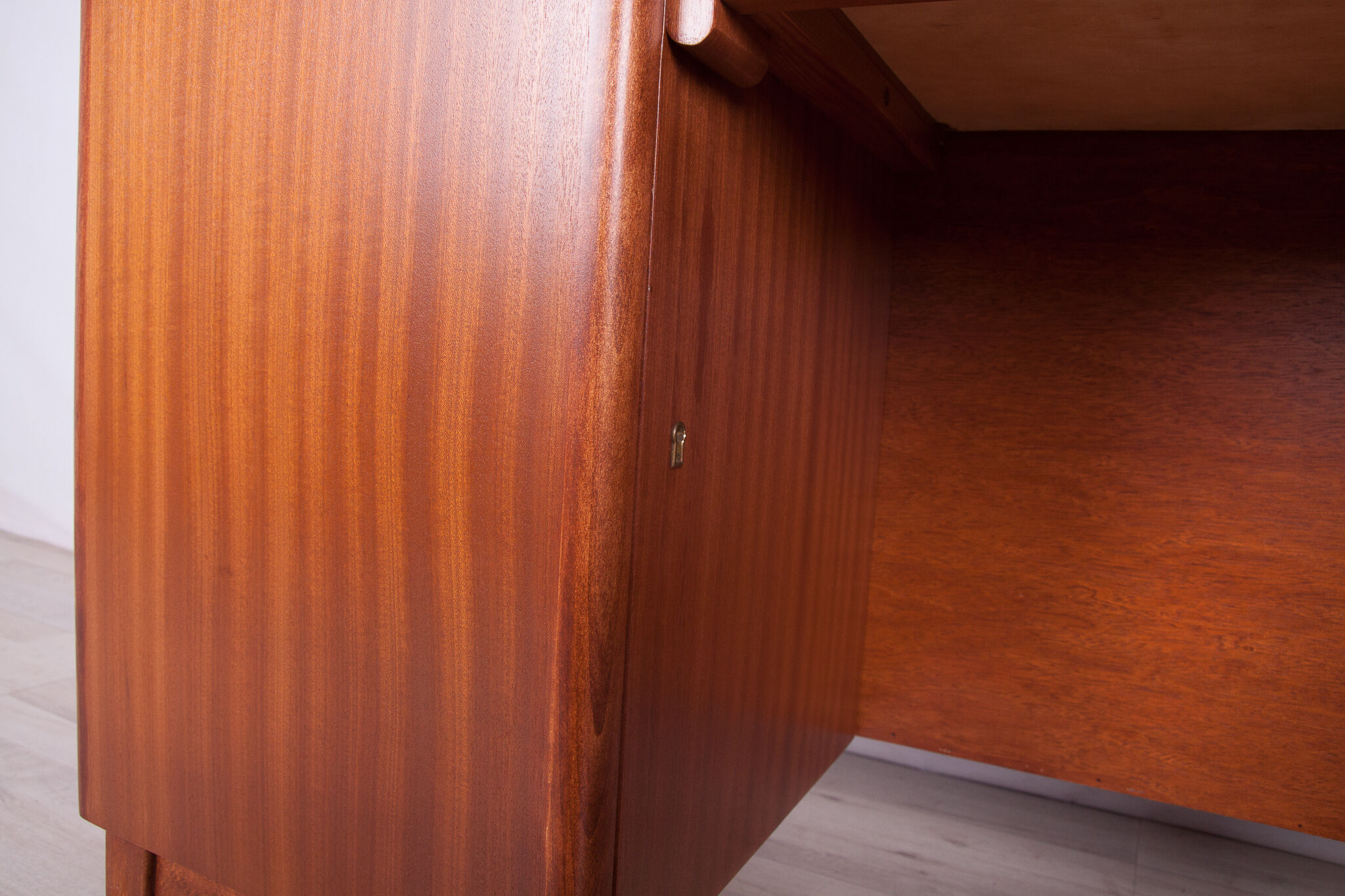 Art Deco Freestanding Teak Desk, 1960s