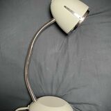 Mathias chrome and white vintage bedside desk lamp