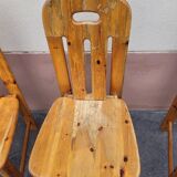 6 pine chairs