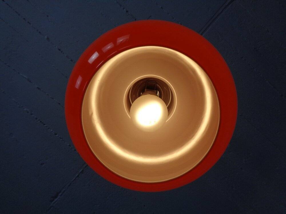 Glass ceiling lamp from Peill & Putzler, 1960s
