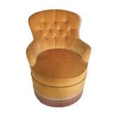Fauteuil crapaud doré