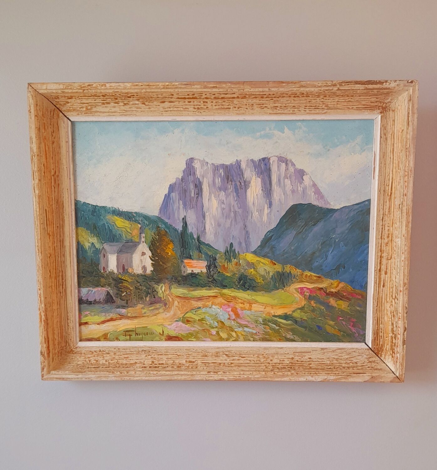 Landscape of Provence painted in oil signed