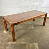 Italian vintage dining table with burl wood from Borghi