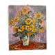 Tableau nature morte aux tournesols huile sur toile années 60/70